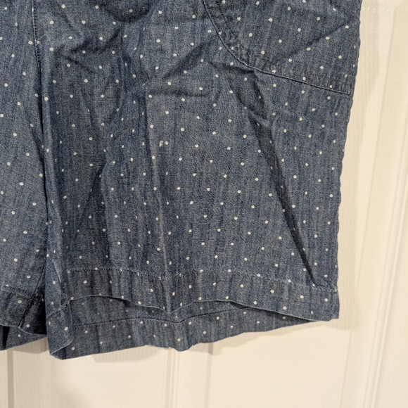 Talbots Chambray with White Polka Dots Casual Shorts in 16 - Picture 5 of 11